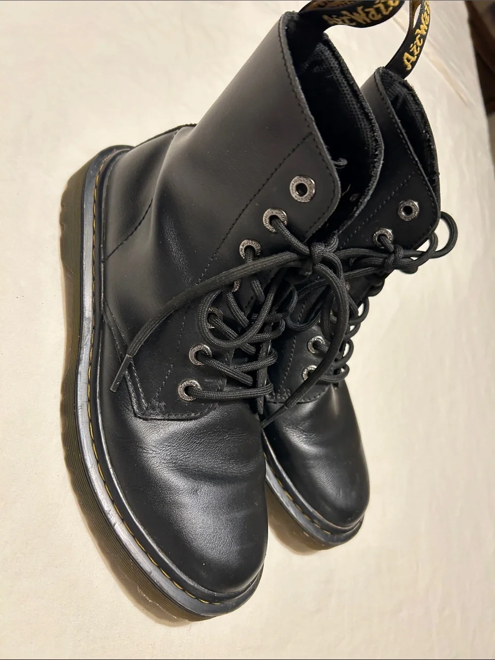 Dr. Martens Black Leather Lace-Up Boots
